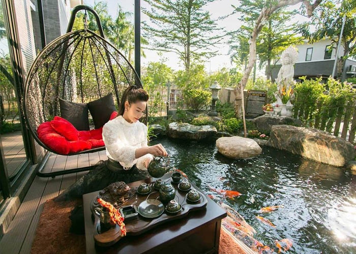 Hồ cá koi biệt thự ca sĩ - diễn viên Nhật Kim Anh H3